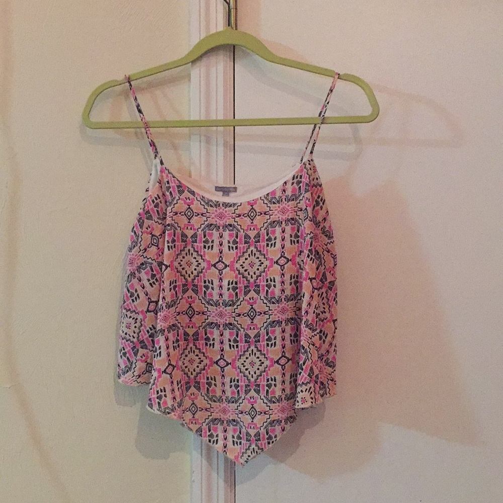 Pink Aztec Crop Top